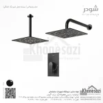 شیر دوش توکار تیپ یک شودر مدل رومرپلاس BRASS - Image 8